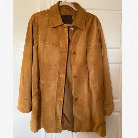 COACH Tan Suede Trench Coat - Picture 3 of 9